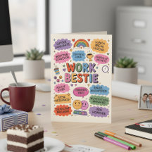 Arbeits-Beste-Freundin-Würdigungskarte - Lustige B