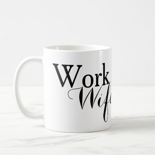 Arbeits-Ehefraugewohnheit Kaffeetasse (Links)