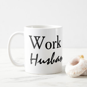 Arbeits-Ehemanngewohnheit Kaffeetasse