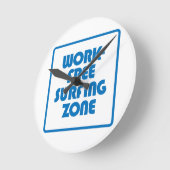 Arbeits-freie surfende Zone Runde Wanduhr (Winkel)