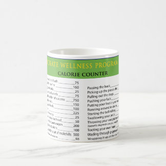 Arbeits-Kalorien Kaffeetasse
