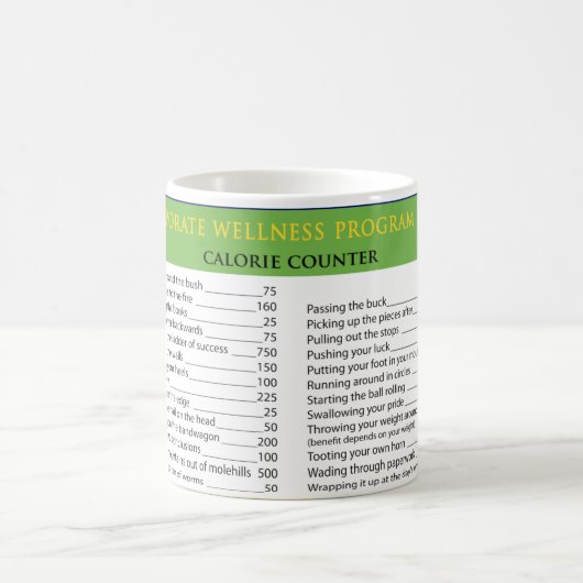 Arbeits-Kalorien Kaffeetasse (Mittel)