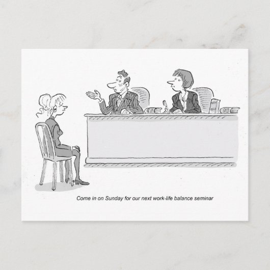 Arbeits-Leben-Balance Feiertagspostkarte (Vorderseite)