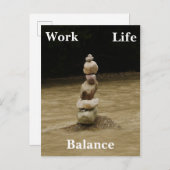Arbeits-Leben-Balancen-Postkarte Ankündigungspostkarte (Vorne/Hinten)