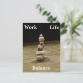 Arbeits-Leben-Balancen-Postkarte Ankündigungspostkarte (Stehend Vorderseite)