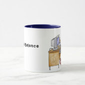 Arbeits-Leben-Bär Tasse (Zentrum)