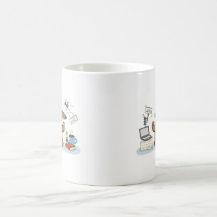 Arbeits-Lebens-Gleichgewicht Ameisenbär Kaffeetasse