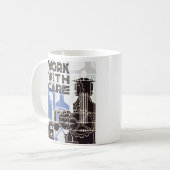 Arbeits-sorgfältig Tasse (Vorderseite Links)