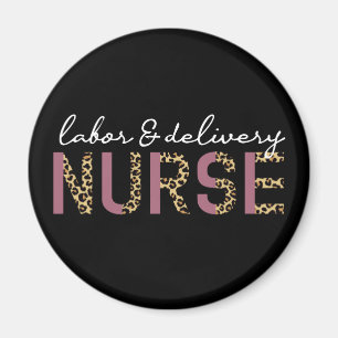 Arbeits- und Krankenschwester Cheetah Leopard Druc Magnet