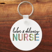 Arbeits- und Krankenschwester Cheetah Leopard Druc Schlüsselanhänger (Vorderseite)