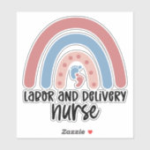 Arbeits- und Krankenschwester Rainbow Nurse Gesche Aufkleber (Blatt)