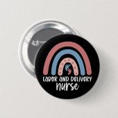 Arbeits- und Krankenschwester Rainbow Nurse Gesche Button (Vorne & Hinten)