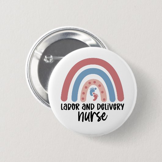 Arbeits- und Krankenschwester Rainbow Nurse Gesche Button (Vorne & Hinten)