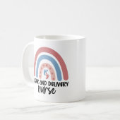 Arbeits- und Krankenschwester Rainbow Nurse Gesche Kaffeetasse (Vorderseite Links)