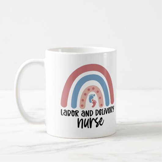 Arbeits- und Krankenschwester Rainbow Nurse Gesche Kaffeetasse (Links)