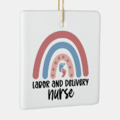 Arbeits- und Krankenschwester Rainbow Nurse Gesche Keramikornament (Rechts)