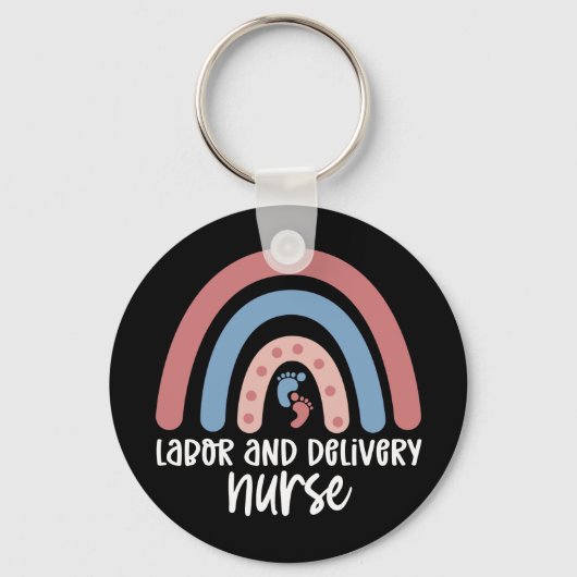 Arbeits- und Krankenschwester Rainbow Nurse Gesche Schlüsselanhänger (Vorderseite)