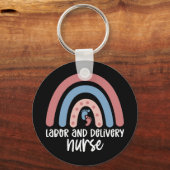 Arbeits- und Krankenschwester Rainbow Nurse Gesche Schlüsselanhänger (Vorderseite)