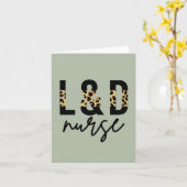 Arbeits- und Lieferschwester L & D Cheetah Print Karte (Gelbe Blume)