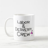 Arbeits- und Lieferungs-Crew-Storch Kaffeetasse (Links)