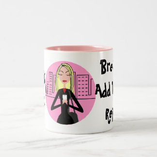 Arbeits-Zen: Atmen Sie, addieren Sie Wodka, Zweifarbige Tasse