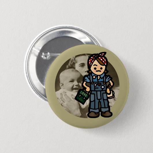 Arbeitsabzeichen Button (Vorne & Hinten)