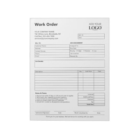 Arbeitsauftrag | Logo des Unternehmens "Aus dem Ge Notizblock (Rotiert)