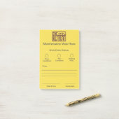 Arbeitsauftrag-Slips Post-it Klebezettel (Auf Schreibtisch)