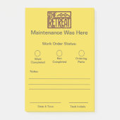 Arbeitsauftrag-Slips Post-it Klebezettel (Vorderseite)