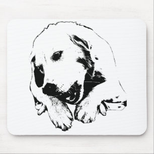 Arbeitsbereiche und weiche, flauschige Gedanken Mousepad
