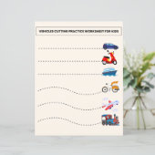 Arbeitsblatt "Fahrzeuge und Astronautenschneiden" (Stehend Vorderseite)