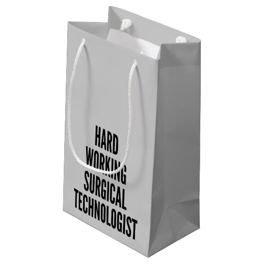 Arbeitschirurgischer Techniker Kleine Geschenktüte (Rückseite Schrägansicht)