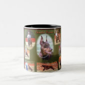 Arbeitsdobermann Charlien Brown Zweifarbige Tasse (Mittel)