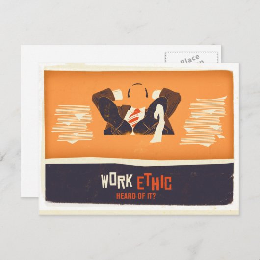 Arbeitsethik Postkarte (Vorne/Hinten)