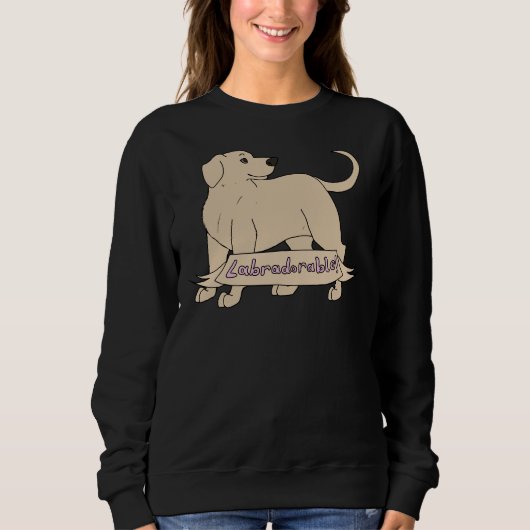 arbeitsfähiger Gelbe Labrador Sweatshirt (Vorderseite)