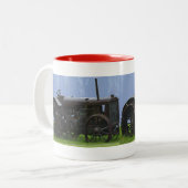 Arbeitsfahrzeug für schwere Nutzfahrzeuge Zweifarbige Tasse (Vorderseite Links)