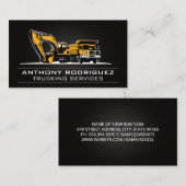 Arbeitsfahrzeuge | Fahrer | Bau Visitenkarte (Vorne/Hinten)