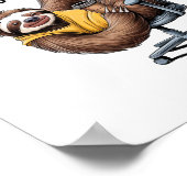 Arbeitsfest oder kaum arbeitend poster (Ecke)