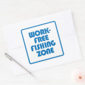 Arbeitsfreie Fischereizone Quadratischer Aufkleber (Umschlag)