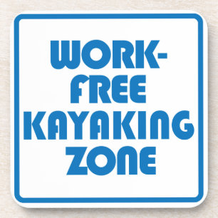 Arbeitsfreie Kajakzone Getränkeuntersetzer