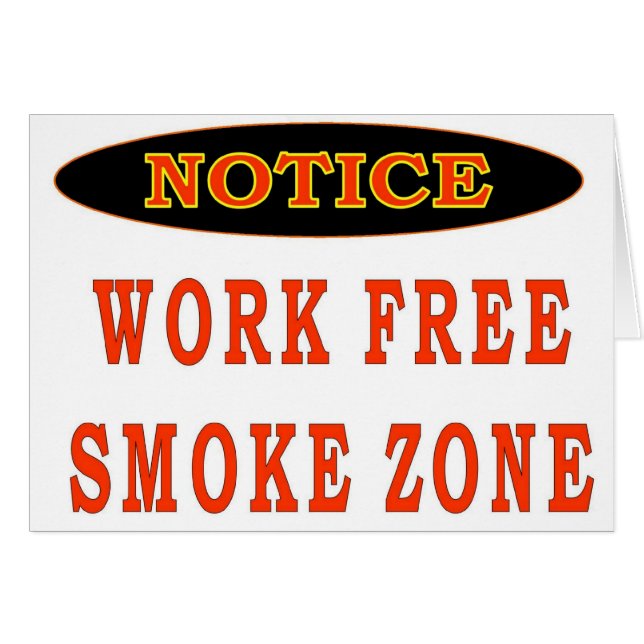 ARBEITSFREIE RAUCHZONE (Vorderseite (Horizontal))