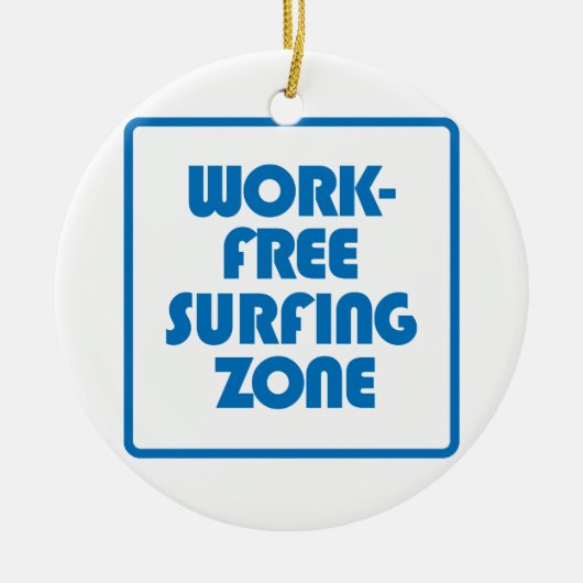 Arbeitsfreie Surfzone Keramik Ornament (Vorne)