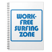 Arbeitsfreie Surfzone Notizblock (Vorderseite)