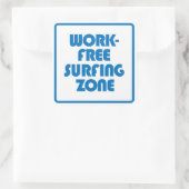 Arbeitsfreie Surfzone Quadratischer Aufkleber (Tasche)