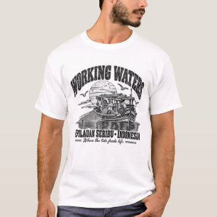 Arbeitsgewässer Kepulauan Seribu Indone   Schwarze T-Shirt