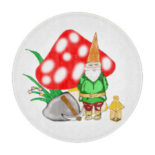 Arbeitsgruppe Fantasie Gnome Glass Cutting Board Schneidebrett