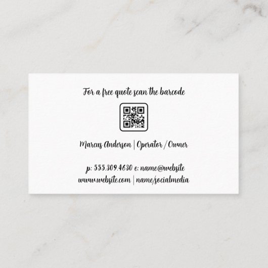 Arbeitsgruppen für Hausreiniger | Maid Illustratio Visitenkarte (Rückseite)