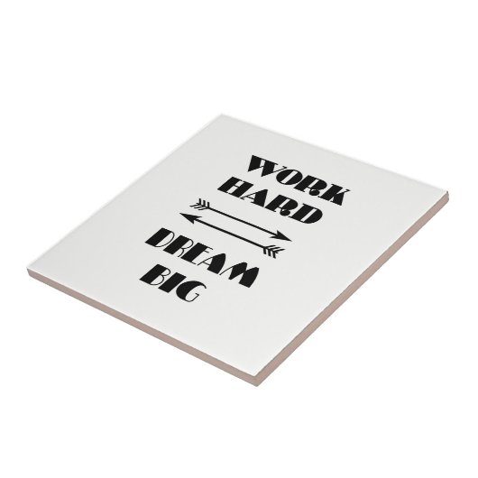 ARBEITSHARD DREAM GROSSEN Zitat Text Schwarz und W Fliese (Seite)