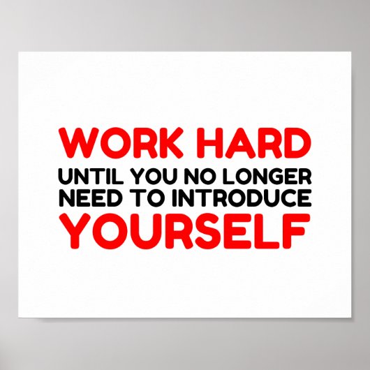 ARBEITSHARD FÜHREN SIE SELBST EIN POSTER (Vorne)