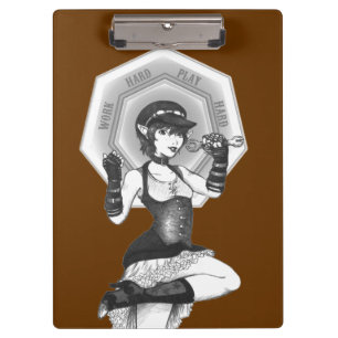 Arbeitshart - Wiedergabe von harten Steampunk-Zwis Klemmbrett